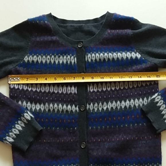 Burberry large purple cashmere button up cardigan - Picture 7 of 8